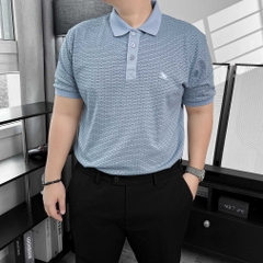 Polo Bigsize vải dệt Brick Màu Xanh Da