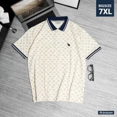 Polo Big size Royal Sailor Monogram Màu Kem