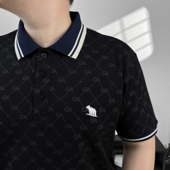 Polo Big size Royal Sailor Monogram Màu Đen