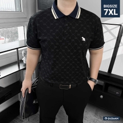 Polo Big size Royal Sailor Monogram Màu Đen