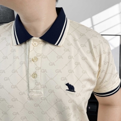Polo Big size Royal Sailor Monogram Màu Kem
