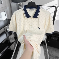 Polo Big size Royal Sailor Monogram Màu Kem