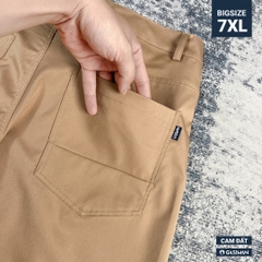 Quần Ngắn Kaki Bigsize Màu Nâu Co giãn