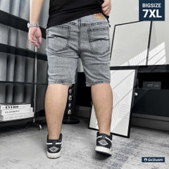 Quần ngắn Jean Big size Trơn basic Màu Xám