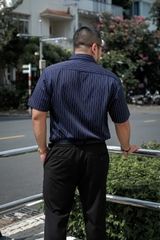 Áo Sơ Mi Bigsize Oxford Kẻ sọc Xanh Đen