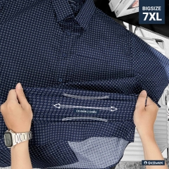 Áo Sơ Mi Tay ngắn Bigsize Hoạ tiết Hình Thoi