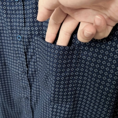 Áo Sơ Mi Tay ngắn Bigsize Hoạ tiết Hình Thoi