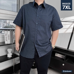 Áo Sơ Mi Tay ngắn Bigsize Hoạ tiết Hình Thoi