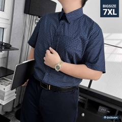 Áo Sơ Mi Tay ngắn Bigsize Hoạ tiết Hình Thoi