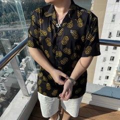 Sơ mi Big size Cuban Lụa Mango Họa tiết Đô-la Vàng
