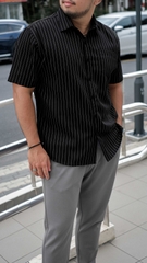 Áo Sơ Mi Bigsize Oxford Kẻ sọc Đen