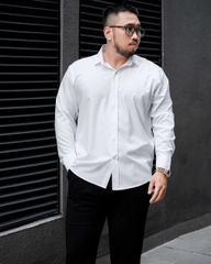 Sơ Mi Lụa Băng Trơn Trắng TAY DÀI