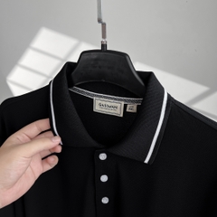 Áo Polo Tay dài Bigsize Thêu con Gấu Màu Đen