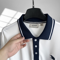 Áo Polo Tay dài Bigsize Thêu con Gấu Màu Trắng