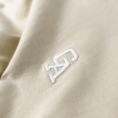 Áo thun Bigsize Thêu logo GA Xẻ tà Màu Be