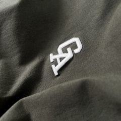 Áo thun Bigsize Thêu logo GA Xẻ tà Màu Xanh rêu