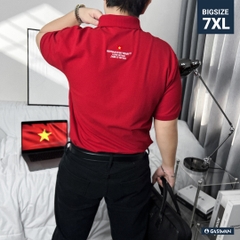 Áo Polo Bigsize Thêu I Love VietNam Màu Đỏ