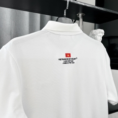 Áo Polo Bigsize Thêu I Love VietNam Màu Trắng