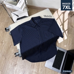Áo Sơ Mi Bigsize Oxford Kẻ sọc Xanh Đen