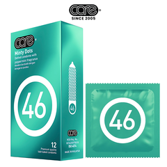 Bao cao su kéo dài thời gian CARE 46 có gai - hương bạc hà (hộp 12 bcs)