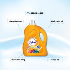 Nước xả Hygiene can đậm đặc 3300ml - Màu cam - Happy Sunshine