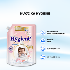 Nước xả Hygiene túi 1300ml - Màu Hồng (Blooming Touch - Hokkaido Milk Serum)