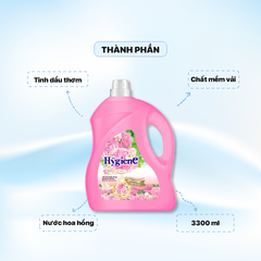 Nước xả Hygiene can đậm đặc 3300ml - Màu Hồng - Sunrise Kiss