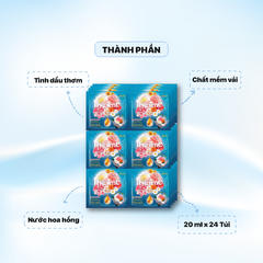 Nước Xả Hygiene Dây 20ml - Blooming Kiss - Màu Xanh Dương đậm (24 gói) (278103 8143021)