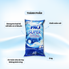 Bột giặt PAO 5kg - màu Xanh - Super White