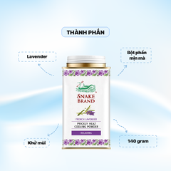 Phấn lạnh Snake Brand Prickly Heat Cooling Powder 140g - Màu Tím Lavender