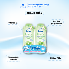 Phấn Dnee Organic 350g - Màu Xanh Lá