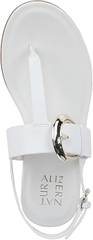 Sandal nữ Naturalizer Taylor Women's Flat Thong Sandal Colour Name White Leather - Giày nữ xuất dư Âu, Mỹ