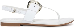 Sandal nữ Naturalizer Taylor Women's Flat Thong Sandal Colour Name White Leather - Giày nữ xuất dư Âu, Mỹ