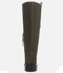 Boot Nữ Cao Cổ Da Bò Thật Naturalizer Ontime Knee High Boot – Màu Laurel Green Suede, Hàng Xuất Dư Mỹ