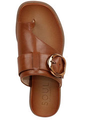 Dép Sandal nữ SOUL Naturalizer Womens Joanie Flat Sandal Color Mid Brown - Giày nữ xuất khẩu Mỹ, Âu