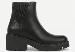 Boot cao cổ nữ da thật Naturalizer Janet Water Repellent Platform Bootie Color Black Embossed Leather- Giày nữ xuất khẩu Âu, Mỹ