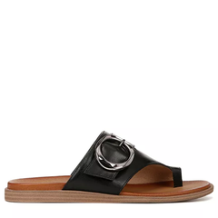 Dép Sandal nữ SOUL Naturalizer Womens Joanie Flat Sandal Black Leather - Giày nữ xuất khẩu Mỹ, Âu