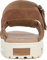 Sandal nữ Dr. Scholl's Shoes Take Five womens Flat Sandal Color: Honey Brown - Giày xuất dư Mỹ