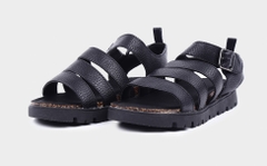 Giày Sandal nữ da thật Next màu đen - Giày da xuất dư sang Mỹ, Âu