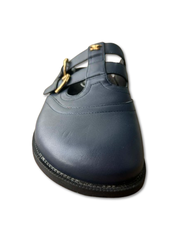 Giày nam da thật CIRCUS NY BY SAM EDELMAN  claudia leather mule - blue - Giày nam xuất khẩu Mỹ, Eu