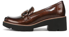 Giày nữ  SOUL Naturalizer Dark Brown Patent Leather Lug Sole Platform Loafers with Bits Color  Brown  - Giày nữ xuất Âu, Mỹ