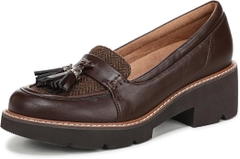 Giày nữ VNXK Naturalizer Women's Brown Committed Lug Sole Loafers Color Brown - Giày nữ xuất Mỹ, Âu