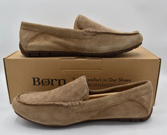 Giày nam da thật Born Mens Liam Taupe Leather Slip On Driver Loafers Shoes - Giày nam xuất khẩu Mỹ, Eu
