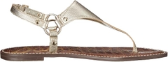 Sandal nữ Sam Edelman Women's Greta Flat Sandal Couleur Jute et cuir métallique. - Giày xuất Mỹ