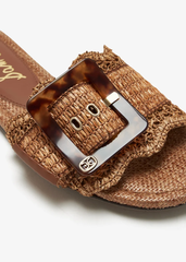 Sandal nữ Sam Edelman Sandales plates Bambi pour femme Couleur Raphia Cuoio - Giày nữ xuất dư Âu, Mỹ