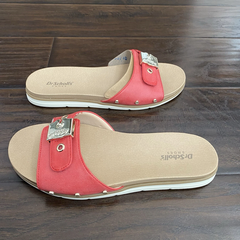 Dép nữ quai ngang Dr Scholls Island Icon Sandals Women's Red Buckle Slide   - Giày dép xuất dư Mỹ, EU