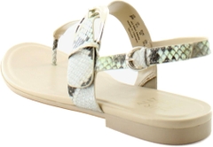 Sandal nữ Naturalizer Women's Trendy Flat Sandal Color Lime Faux Snake Leather  - Giày nữ xuất dư Âu, Mỹ