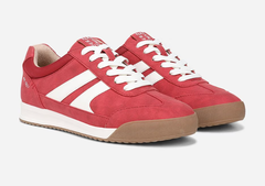 Giày nữ VNXK Naturalizer Women's Lorena Lace Up Sneaker Color Deep Red Fabric & Suede - Giày nữ xuất Mỹ, Âu