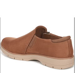 Giày nữ Dr. Scholl's Mocassins plats Nice Day Now Shootie Color Honey Brown Fabric  - Giày nữ xuất khẩu Âu, Mỹ