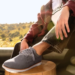 Giày nam da thật Dr. Scholl's Shoes Men's Sync Oxford Color Dark Grey Gmooth Faux Leather - Giày nam xuất khẩu Mỹ, Eu
